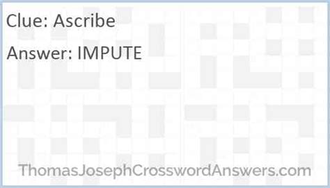 ascribed to crossword clue